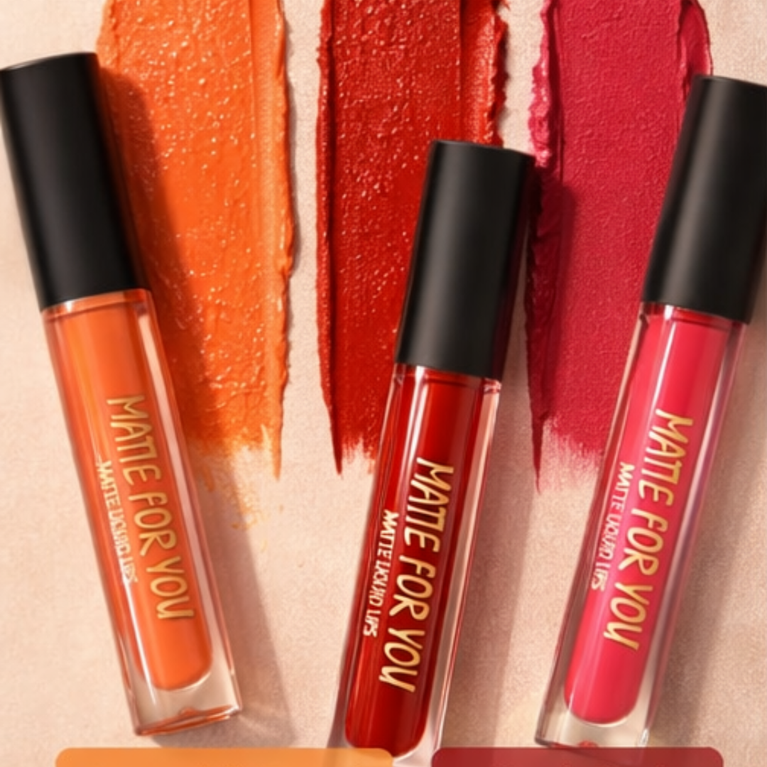 SL Basics Matte For You Liquid Matte Lipsticks | 16HR Wear, Transfer Proof & Vitamin E Enriched (Pack of 4)