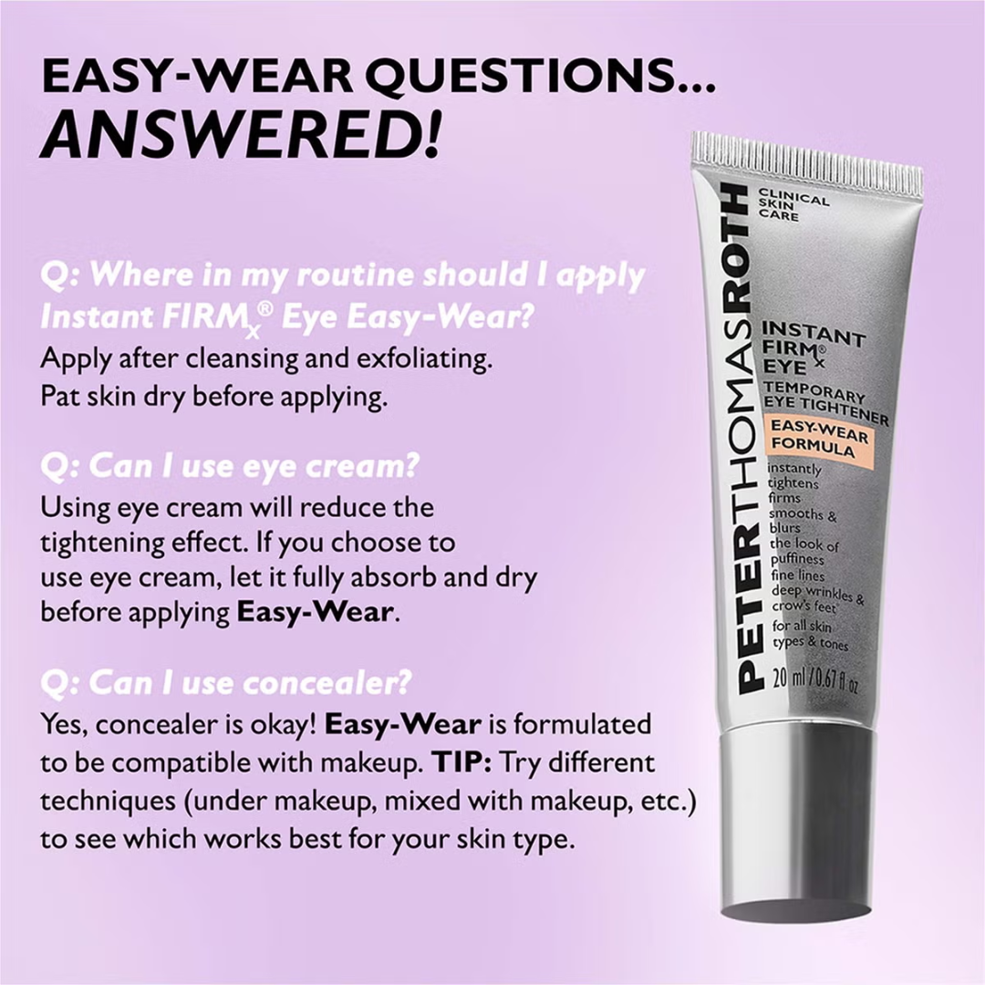 Instant Firm® Skin Tightener | Instantly Tightens, Firms & Smooths Puffiness, Fine Lines, Deep Wrinkles & Crow's Feet – Easy-Wear Formula with Peptides