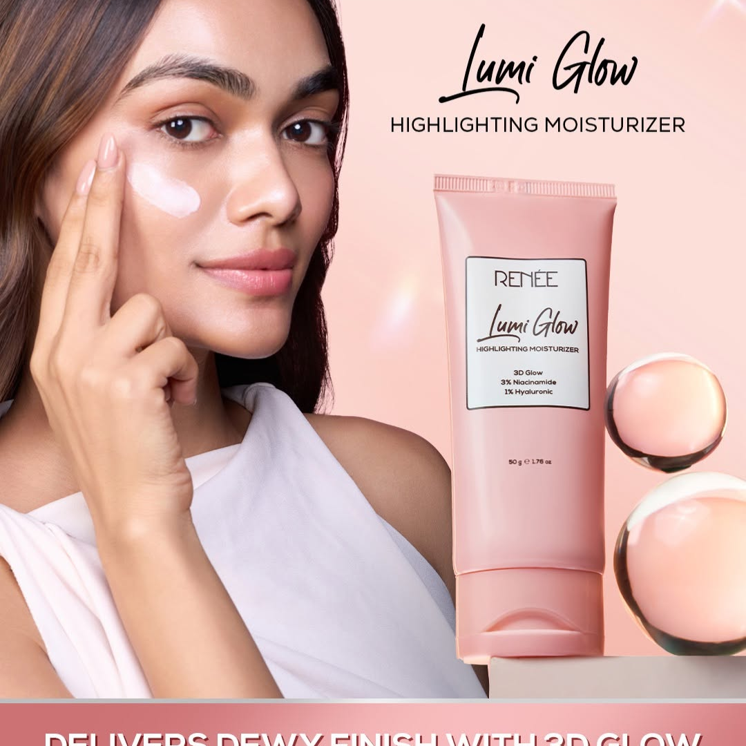 Renee lumi Glow Duo | Glowing moisturizer + Glowing Compact powder | long lasting & waterproof Dewy finish makeup base