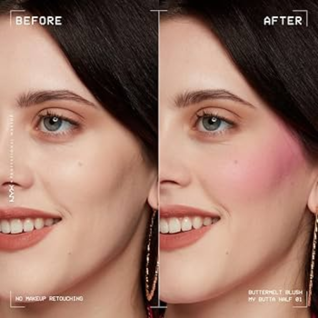 3D Rose Blush & Highlighter with Free Blending brush | Multi-purpose Blush + Eyeshadow + highlighter