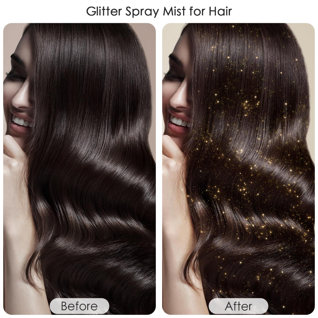 Makeup Revolution Stardaze Glitter Hair & Body Mist | Multi Use - Face, body & beautiful Shinny Hair | Long-lasting, Sweat proof & Quick-Drying