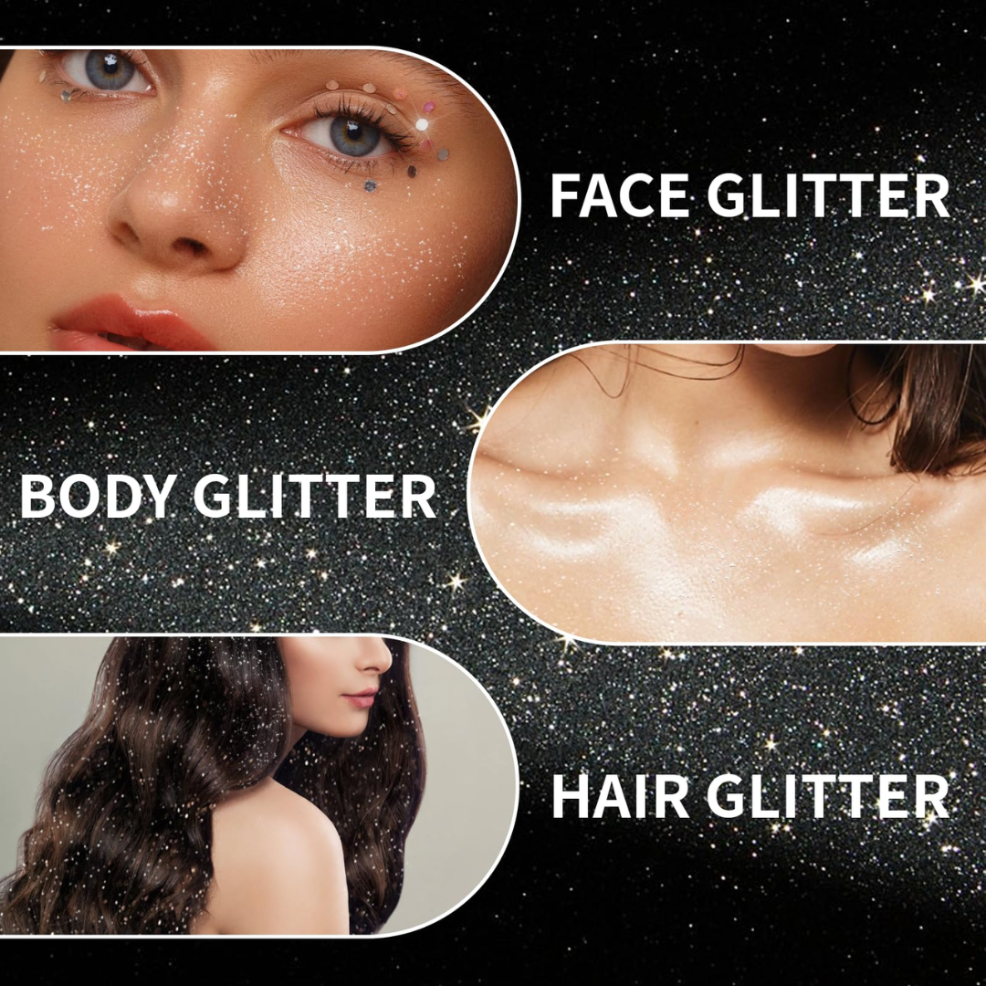 Makeup Revolution Stardaze Glitter Hair & Body Mist | Multi Use - Face, body & beautiful Shinny Hair | Long-lasting, Sweat proof & Quick-Drying