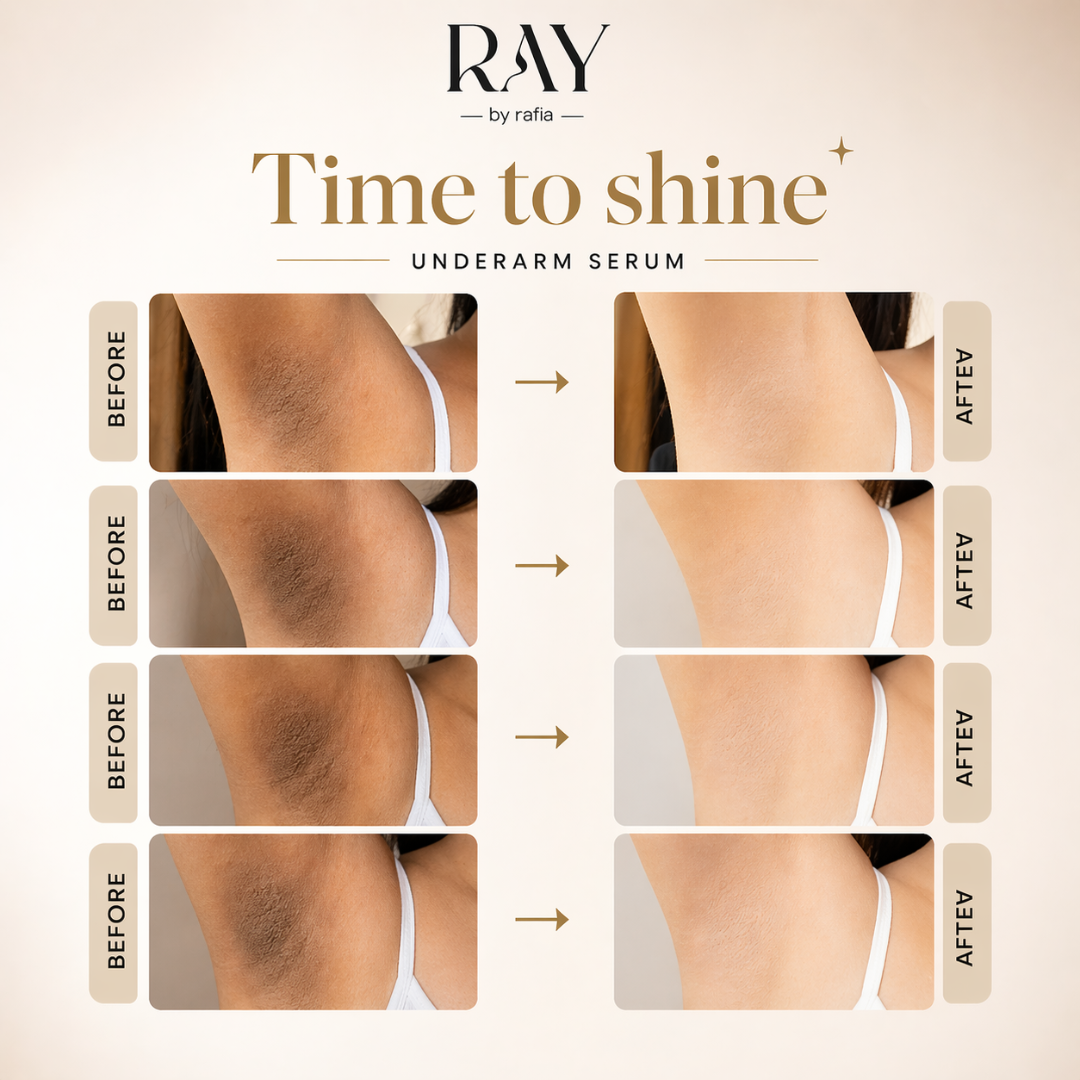 RAY BY RAFIA Time to Shine Underarm Serum – Brightening & Odour Protection – Brightens Dark Underarms, Smooths Texture, Removes Odor
