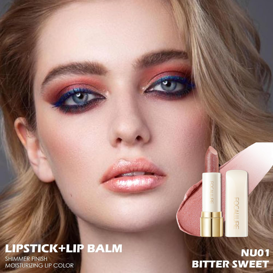 FOCALLURE Sparkle Lipstick Pack of 3 | Multi-Purpose Lipstick, Eyeshadow & Highlighter with Hydrating Shimmer Finish