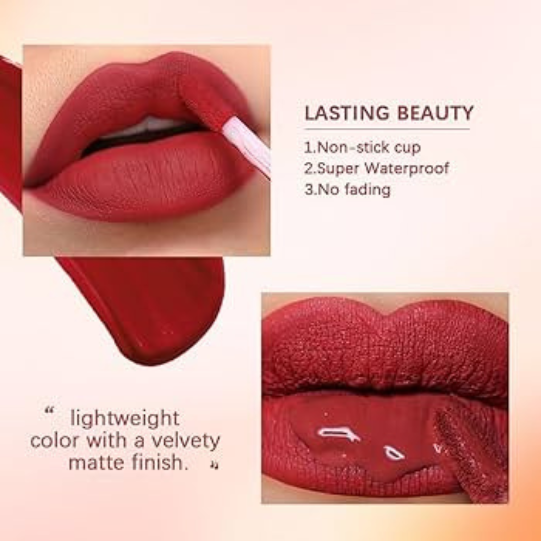 SL Basics Matte For You Liquid Matte Lipsticks | 16HR Wear, Transfer Proof & Vitamin E Enriched (Pack of 4)