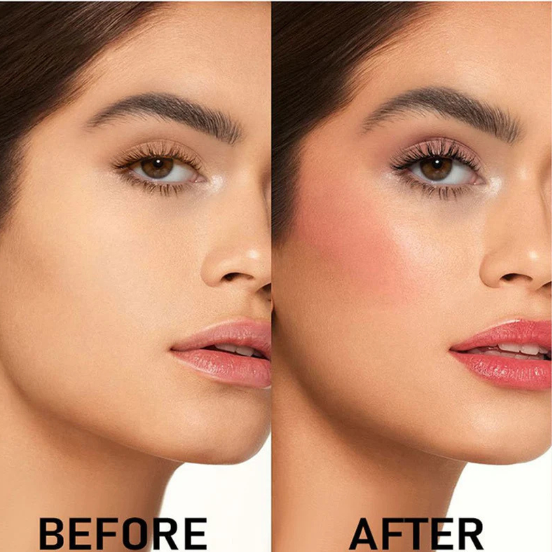 3D Rose Blush & Highlighter with Free Blending brush | Multi-purpose Blush + Eyeshadow + highlighter