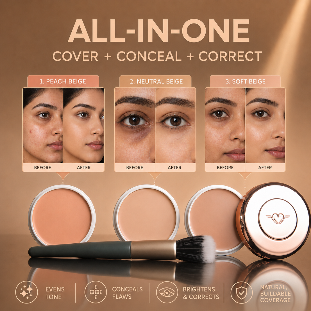 DAILY LIFE FOREVER52 TENDER CREAM – All-in-One Cover + Conceal + Correct – High Coverage, Smooth Finish – Creamy Texture, Long Lasting – Evens Tone, Conceals Flaws, Brightens & Corrects
