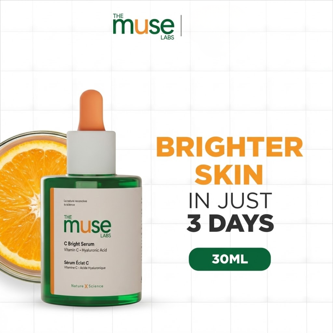 The Muse Labs C-Bright Serum | Brighter, Smoother & Even-Toned Skin in Just 3 Days