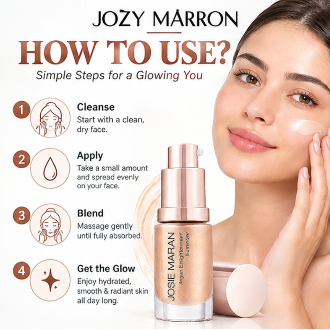 Josie Maran Argan Enlightenment Illuminizer – 2-in-1 Moisturizer & Primer – Deeply Hydrating Argan Oil Formula – Natural Radiant Glow