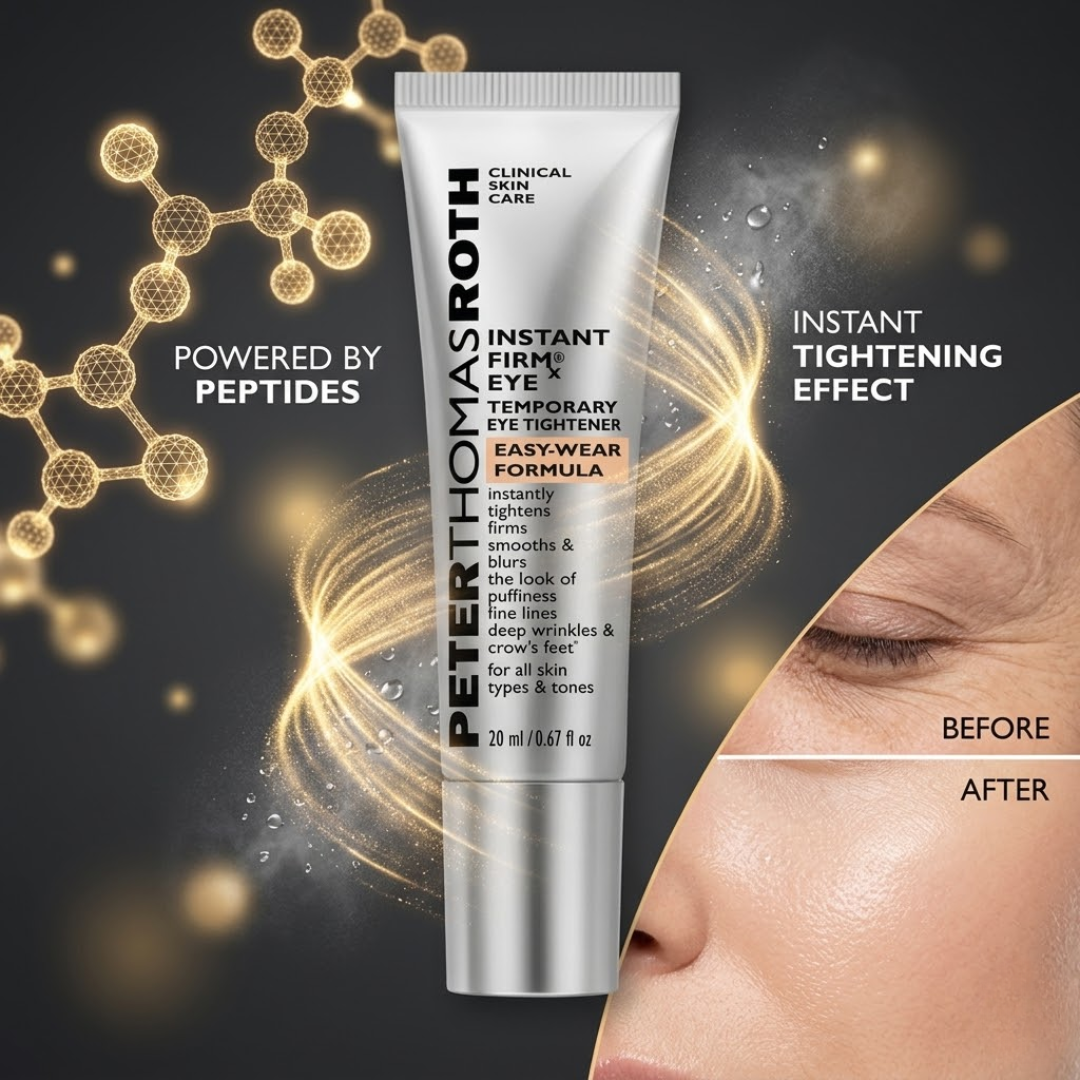 Instant Firm® Skin Tightener | Instantly Tightens, Firms & Smooths Puffiness, Fine Lines, Deep Wrinkles & Crow's Feet – Easy-Wear Formula with Peptides