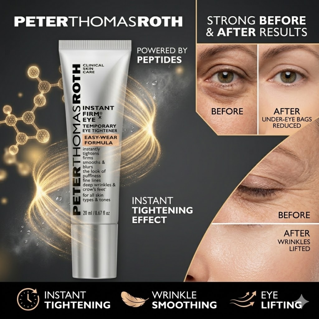 Instant Firm® Skin Tightener | Instantly Tightens, Firms & Smooths Puffiness, Fine Lines, Deep Wrinkles & Crow's Feet – Easy-Wear Formula with Peptides
