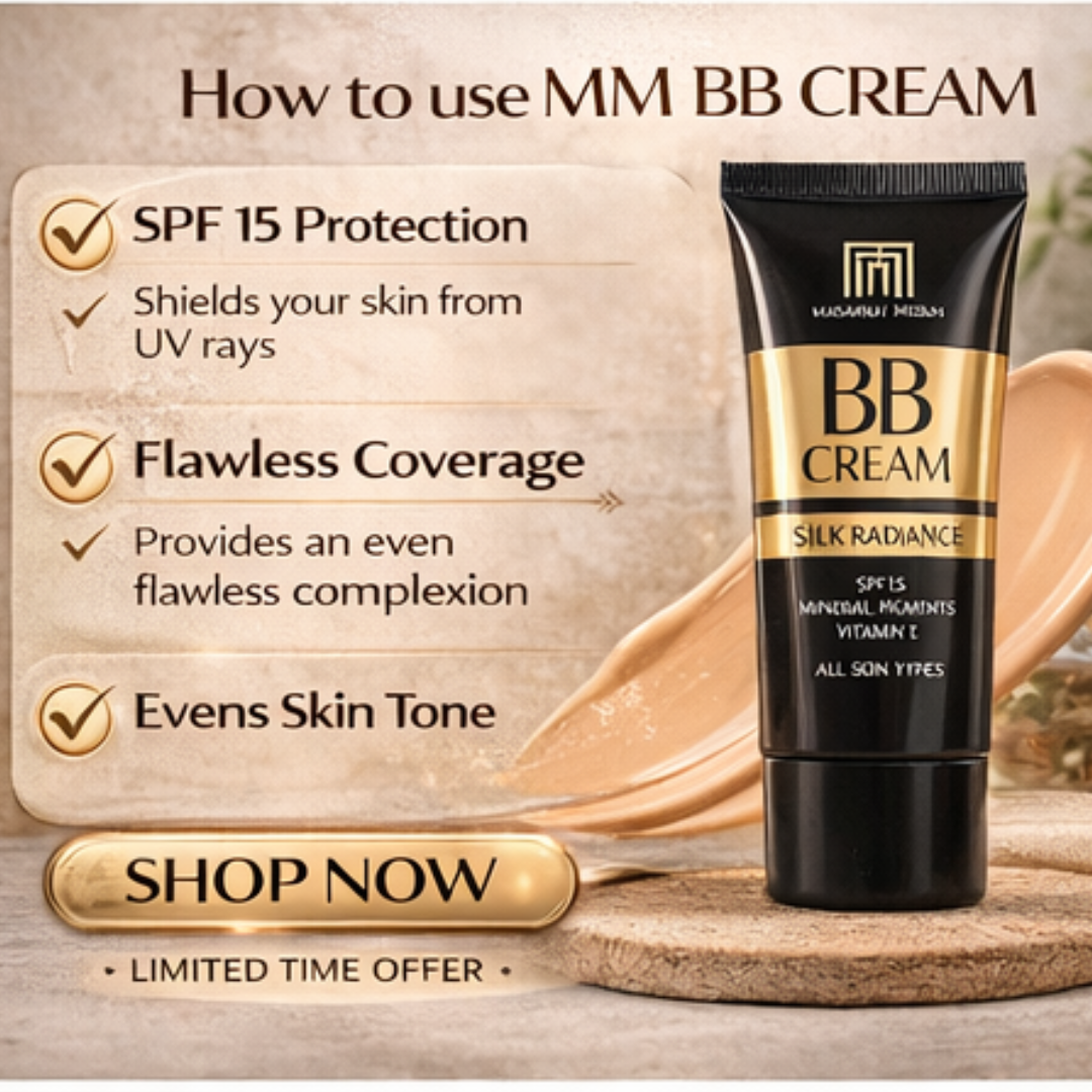 MASARRAT MISBAH MM BB Cream Silk Radiance | 5-in-1 Tinted Moisturizer with SPF 15