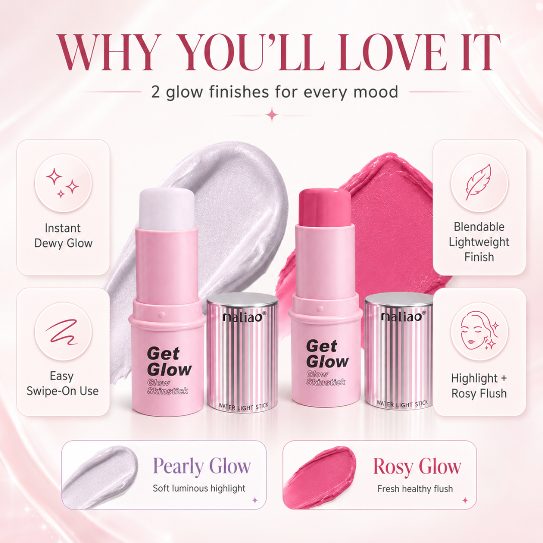 maliao Glow Skinstick – Buy 1 Get 1 FREE – Instant Glow, Effortless You - Dewy Finish, Lightweight, Long-Lasting – For All Skin Tones