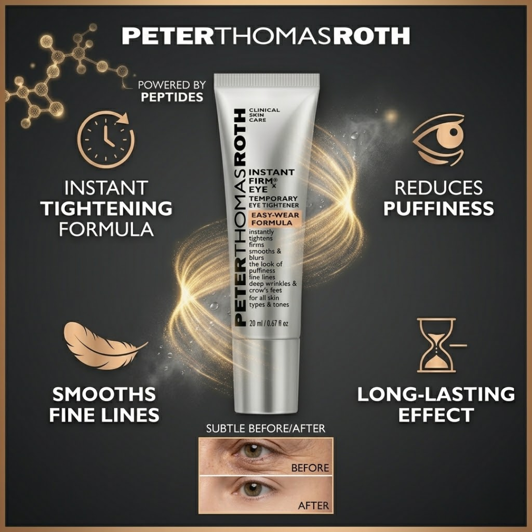 Instant Firm® Skin Tightener | Instantly Tightens, Firms & Smooths Puffiness, Fine Lines, Deep Wrinkles & Crow's Feet – Easy-Wear Formula with Peptides