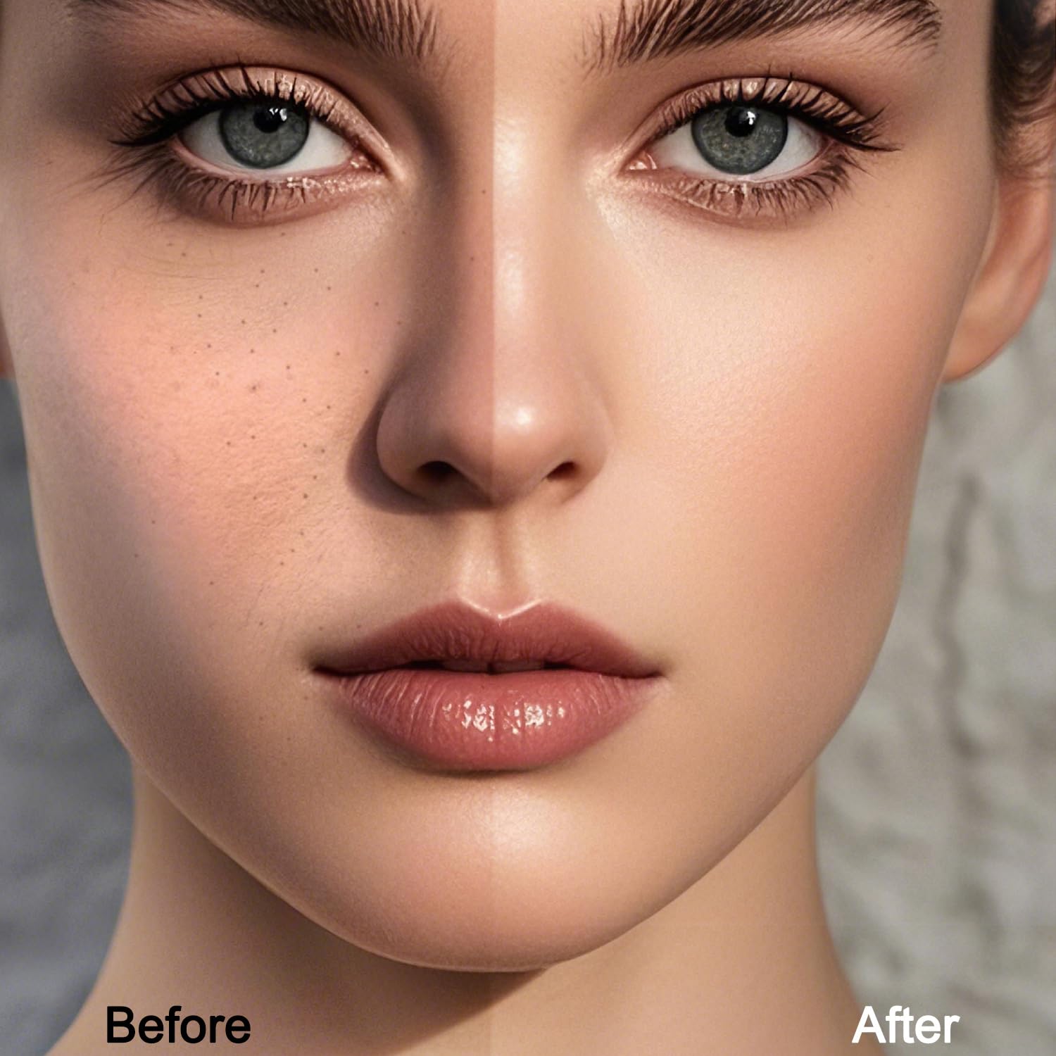 Makeup Revolution Skin Silk Duo: Luminous Serum Foundation & Under Eye Brightener Concealer & Beauty Blender