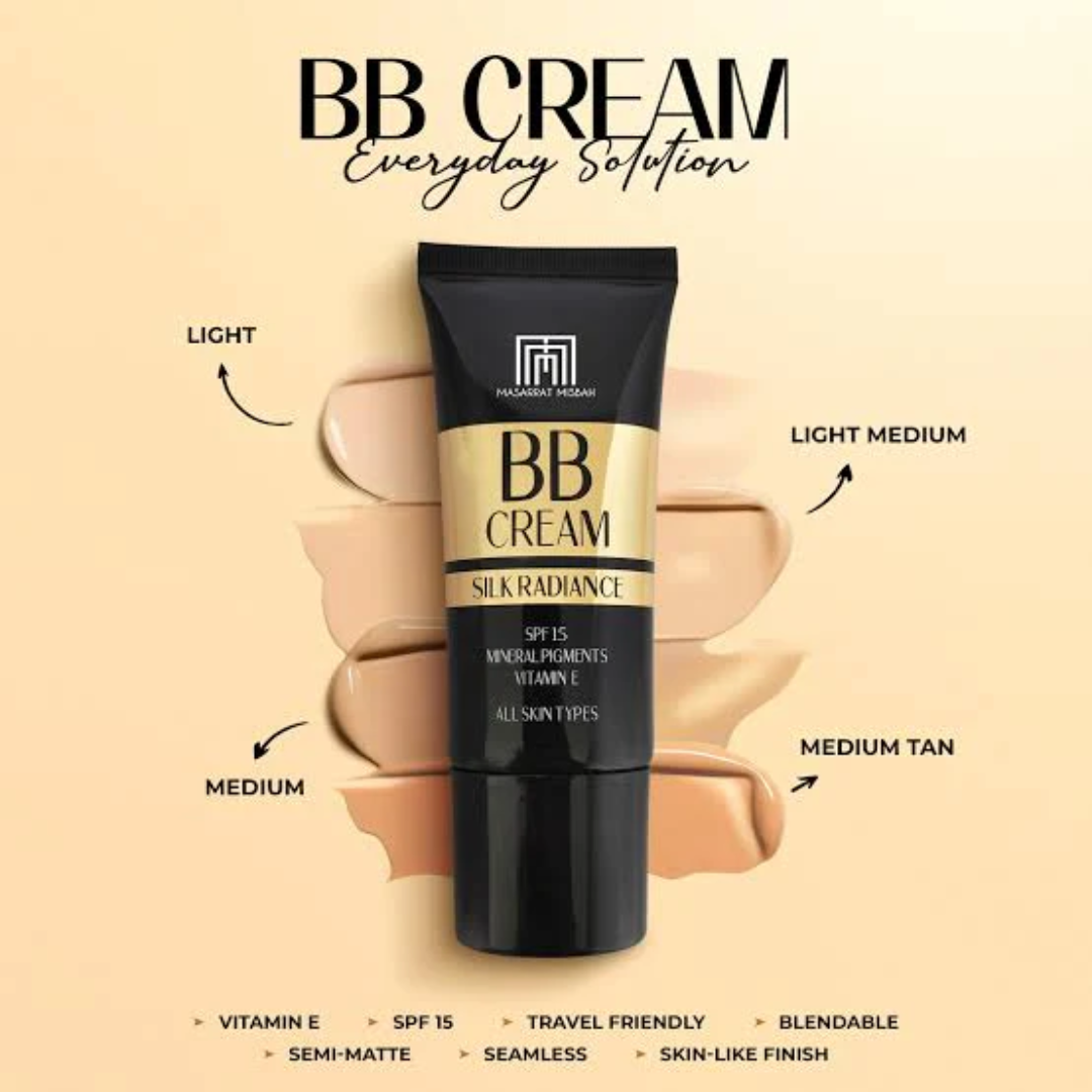 MASARRAT MISBAH MM BB Cream Silk Radiance | 5-in-1 Tinted Moisturizer with SPF 15