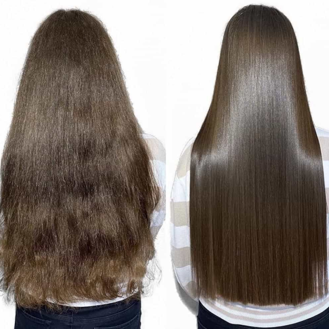 Ivy & Lily Hair Straightening Serum – Goodbye Frizz, Hello Silky Straight Hair – Anti-Damage Heat Protectant – With Tsubaki Oil, Honey & Hydrolyzed Keratin – Smooths, Detangles, Adds Shine – For Dry, Frizzy, Tangled Hai