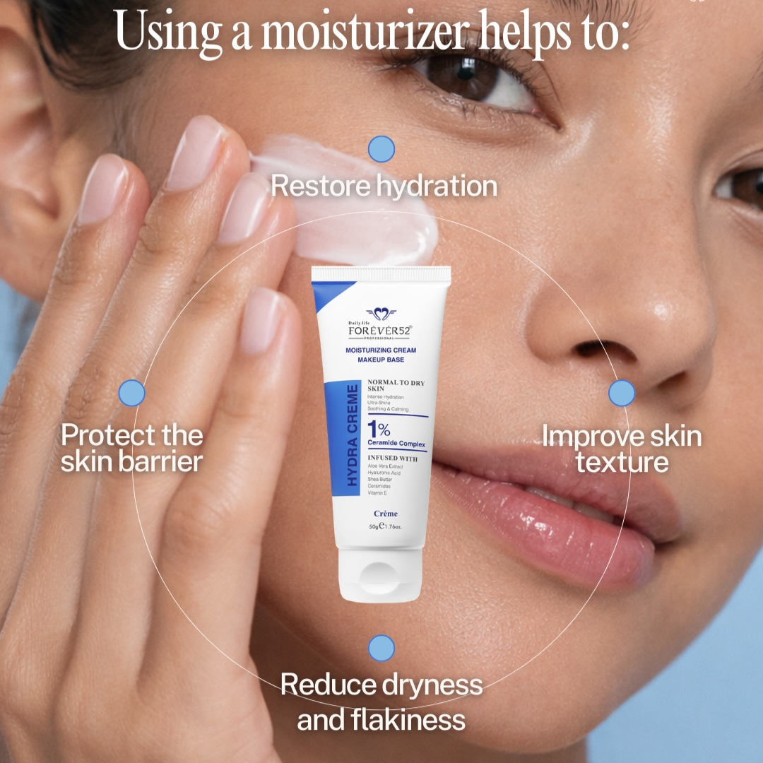 FOREVER52 Hydra Creme Moisturizer & Makeup Base | Intense Hydration, Strengthens Skin Barrier, Evens Skin Tone – Fights Dryness & Pigmentation
