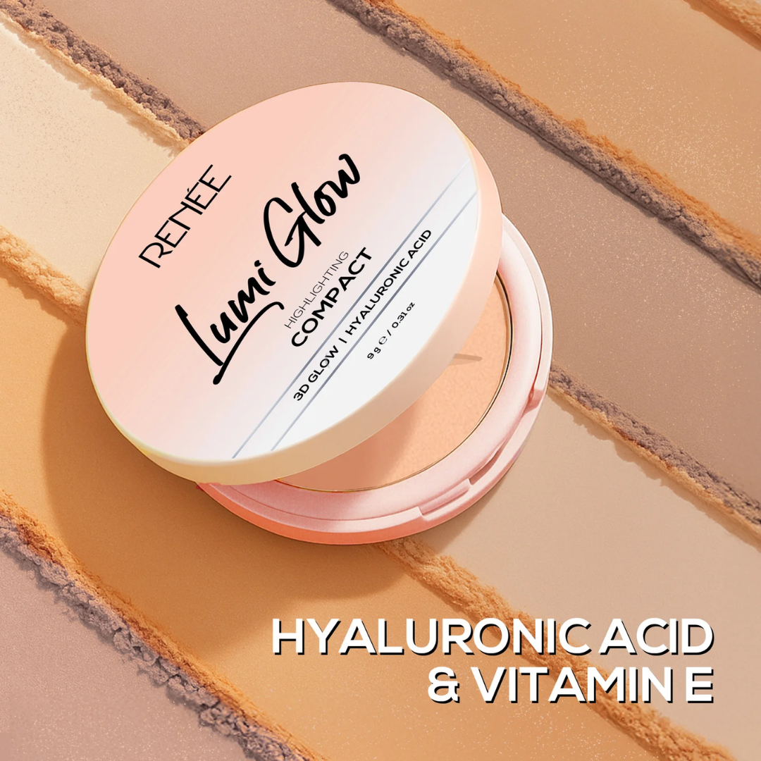 Renee lumi Glow Duo | Glowing moisturizer + Glowing Compact powder | long lasting & waterproof Dewy finish makeup base