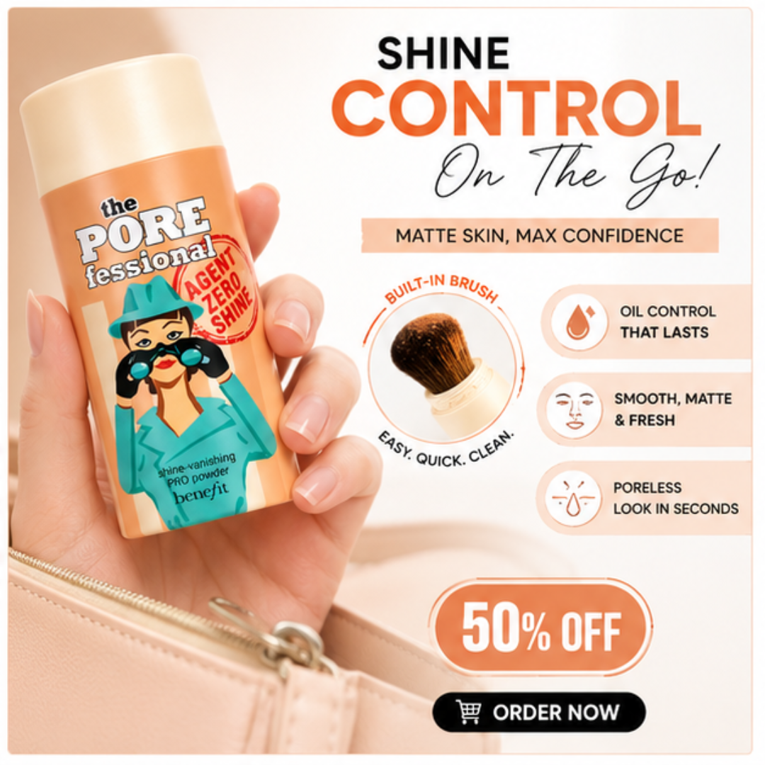 Benefit Agent Zero Shine – Pore & Sweat Proof Touch Up Powder – Instant Shine Control, Pore Minimizing & Sweat Resistant – Lightweight, Mattifies Skin – On-the-Go, Mess-Free