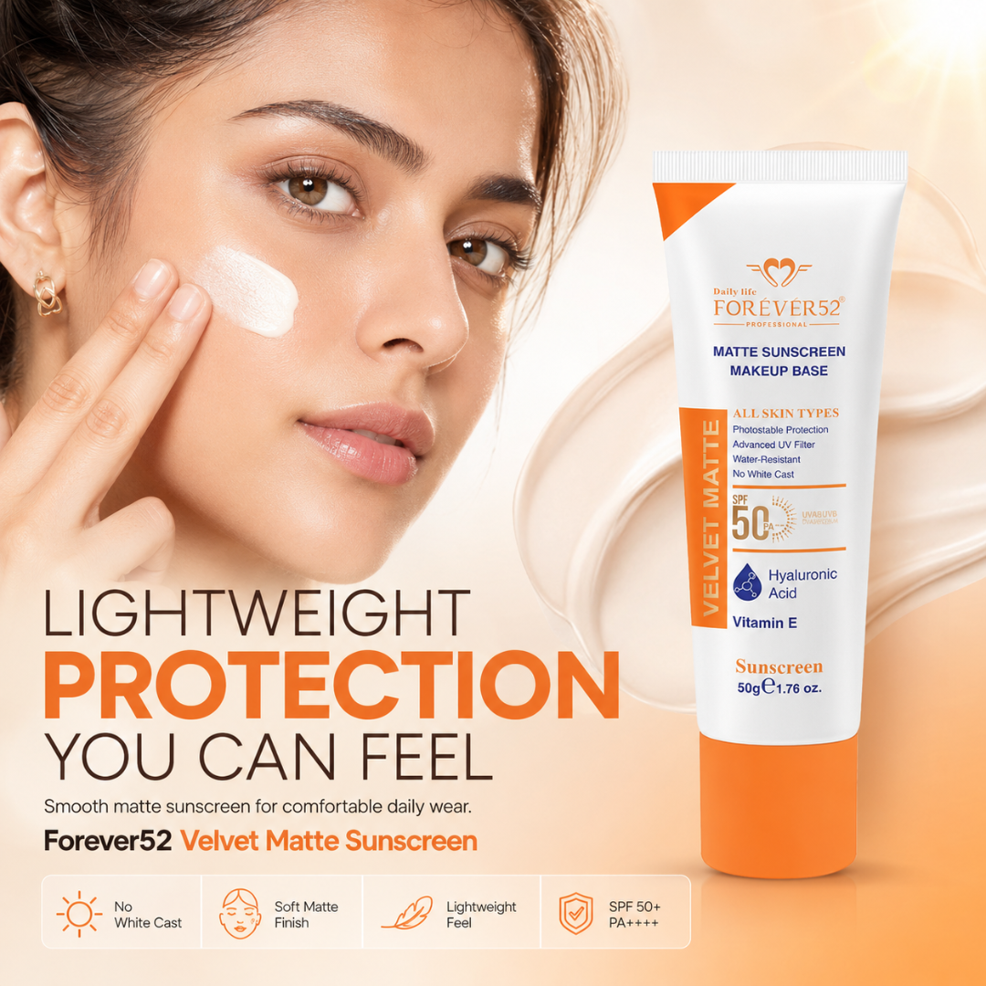 Daily Life Forever52 Velvet Matte Sunscreen | SPF 50+ PA++++ Protection | No White Cast | Hydrating Makeup Base