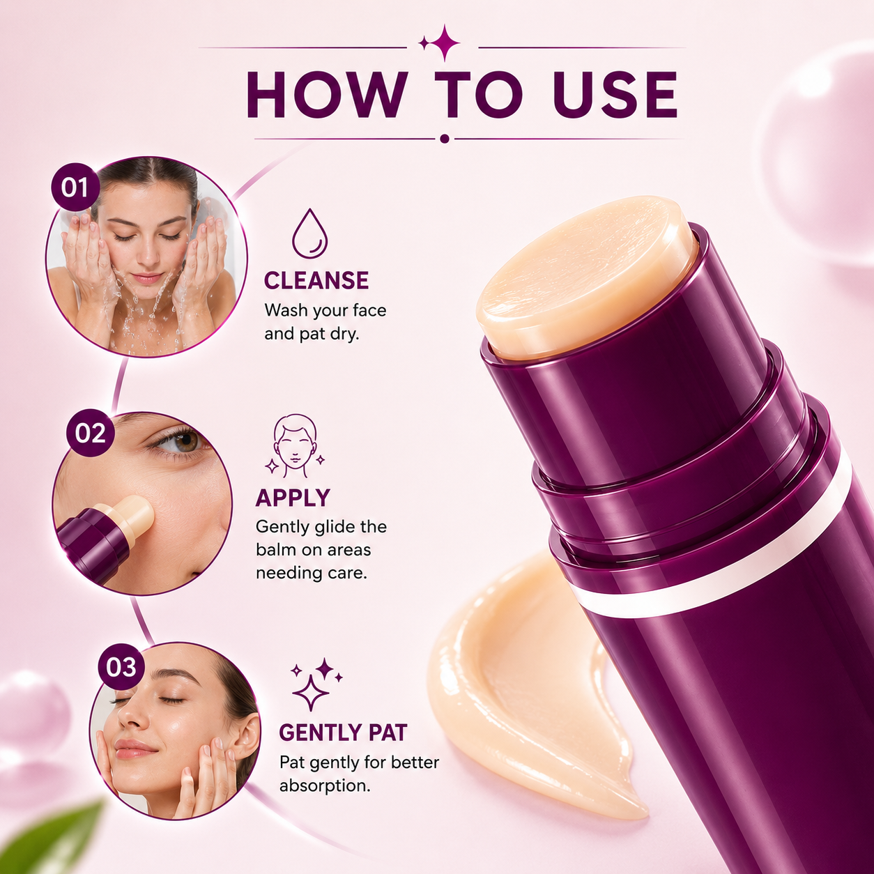 Dr. Melaxin Calcium Balm Stick | Smooths Fine Lines & Wrinkles, Nourishes & Strengthens Skin Barrier – Targets Forehead Wrinkles, Dark Circles, Under-Eye Bags & Smile Lines