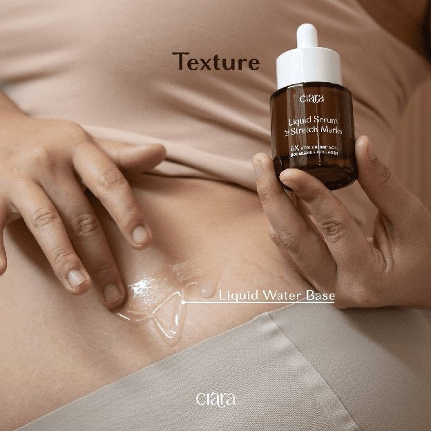 Ciara Liquid Serum for Stretch Marks | 6X Hyaluronic Acid + Squalane + Collagen | Fades Stretch Marks, Boosts Elasticity & Deep Skin Repair